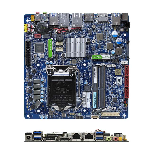 MX110HD Intel H110 Low Profile Thin mini-ITX motherboard DC Power Input