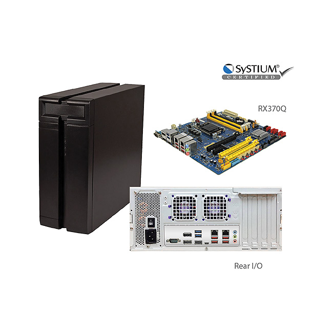 SySTIUM® Model 526E Chassis + Power Supply + BCM RX370Q Mini-ITX Motherboard for Certified Solution