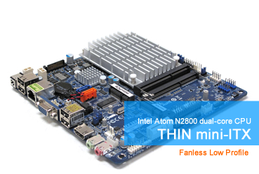 MX280NI Low Profile Fanless mini-itx motherboard