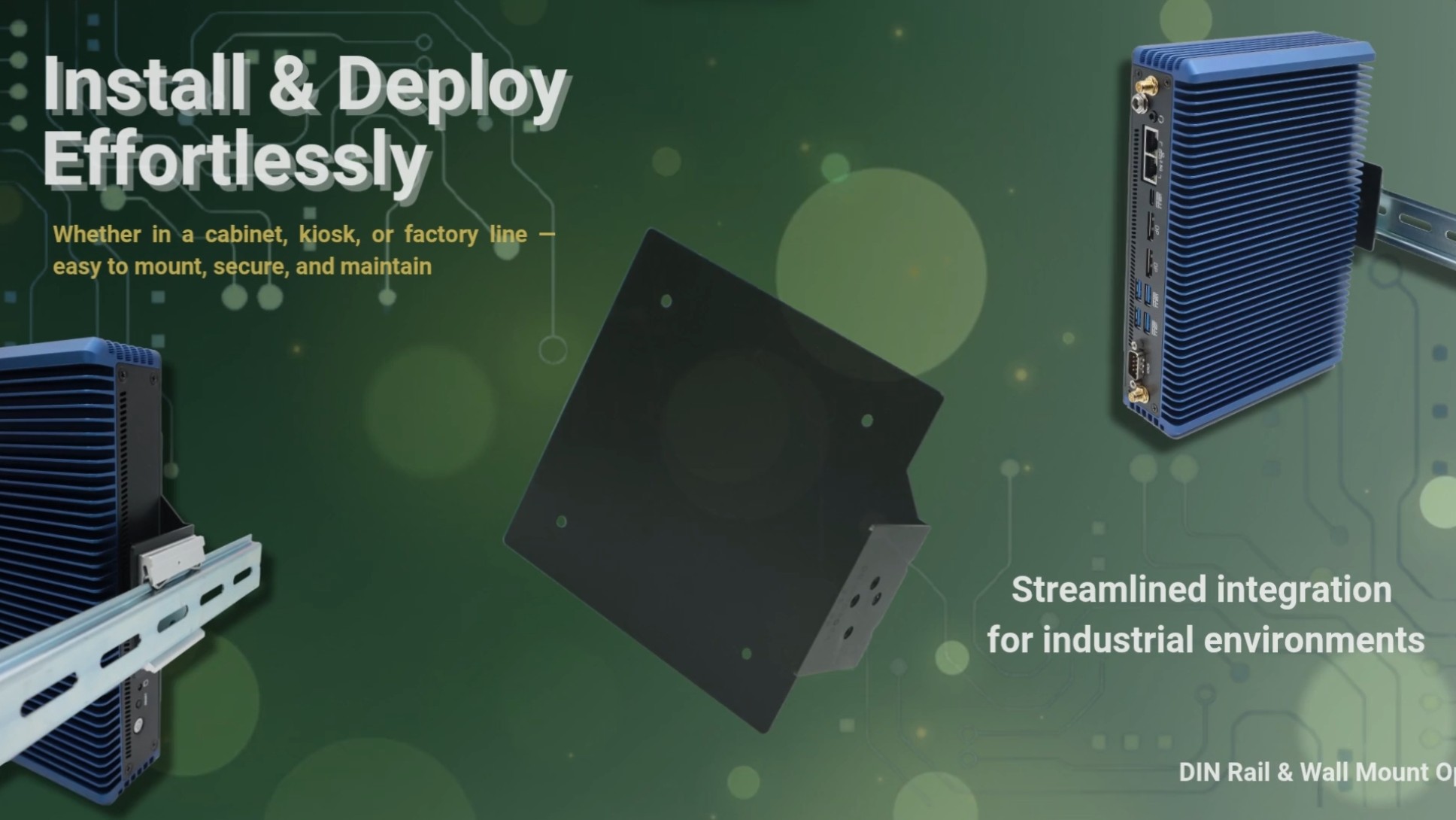 BCM NUC-Series Compact Systems Ready for Edge AI Deployment – Now with DIN-Rail Mounting Kit