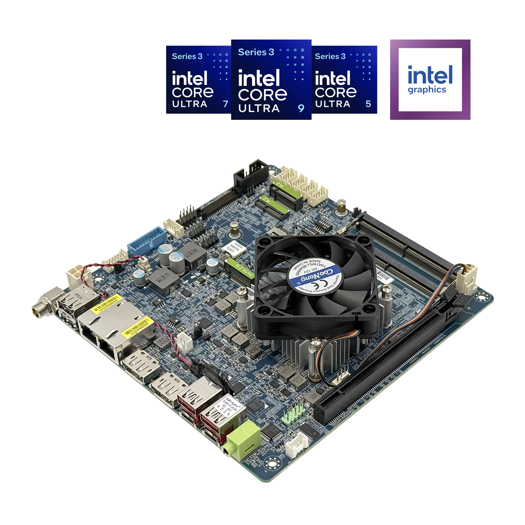 MX-PTL/MX356H Mini-ITX Motherboard Intel Core Ultra 4-cores GPU